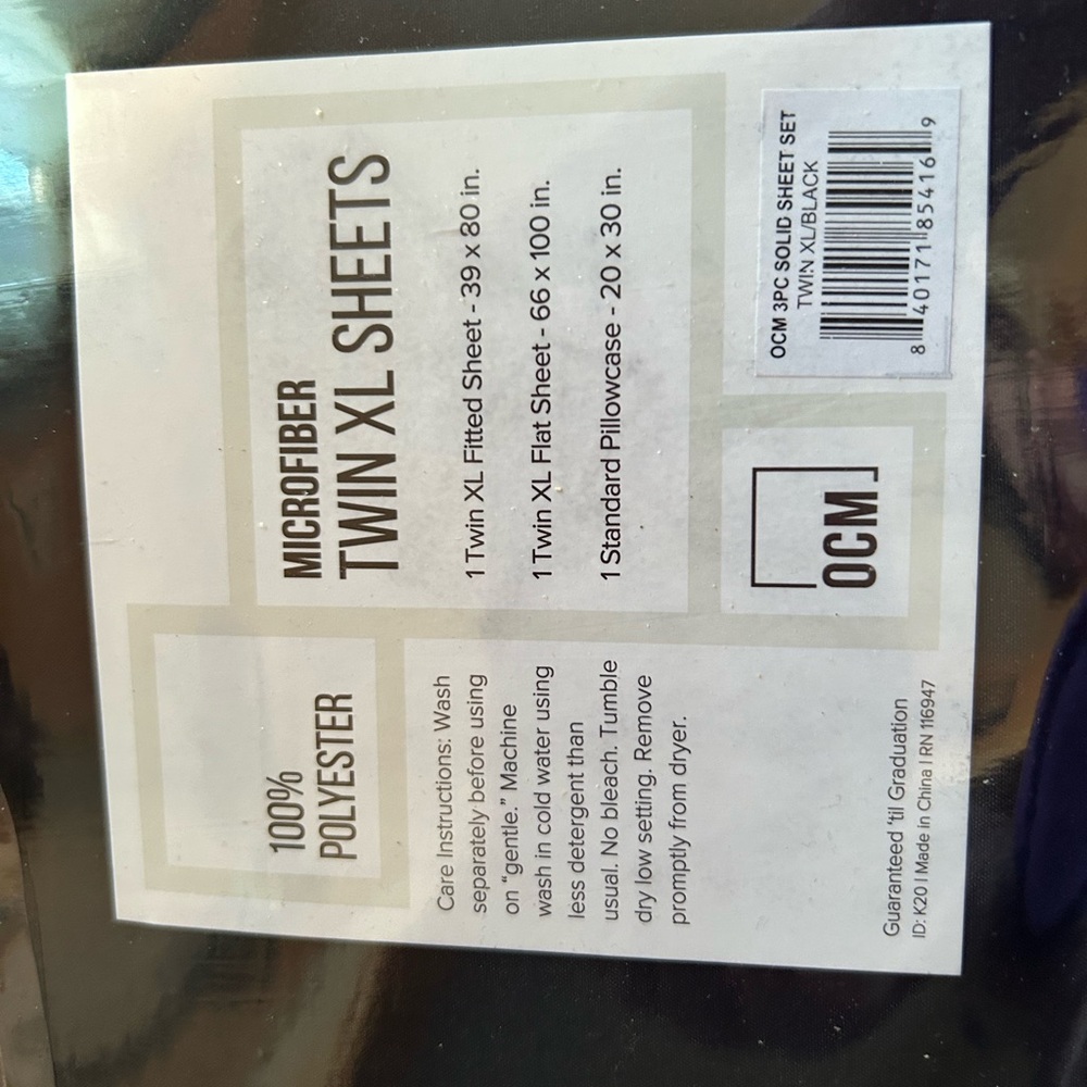 Microfiber Twin XL Sheets Set